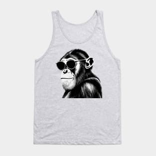 Chimpanzee with sunglasses Tank Top